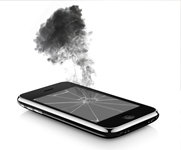 törött iphone kijelző